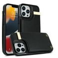 thumbnail image 1 of Wallet Case for iPhone 11 Pro Max, Vintage Premium PU Leather Ultra Slim Case with Card Holder, Protective Anti-drop Magnetic Clasp Phone Case for Apple iPhone 11 Pro Max 6.5 inch, Black, 1 of 7