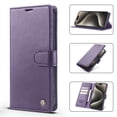 thumbnail image 1 of Wallet Case for iPhone 12 Mini, [Card Slots] Cash Holder Folio PU Leather Cover, [RFID Blocking] Flip Stand Case with [TPU Shockproof Interior Case] Compatible for iPhone 12 Mini, Purple, 1 of 8