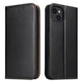 thumbnail image 1 of Wallet Case For iPhone 12 Mini, Luxury Premium Leather Flip Strong Magnetic Closure [Kickstand][RFID Blocking][Card Holder Slots] Retro Shockproof Phone Cover For iPhone 12 Mini, Black, 1 of 7