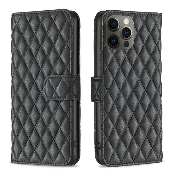 Wallet Case for iPhone 12 Pro / 12, iPhone 12 Pro / 12 Phone Case with Kickstand Card Holder Slot Magnetic Flip Case Premium PU Leather Shockproof Case for iPhone 12 Pro / 12 6.1",Black