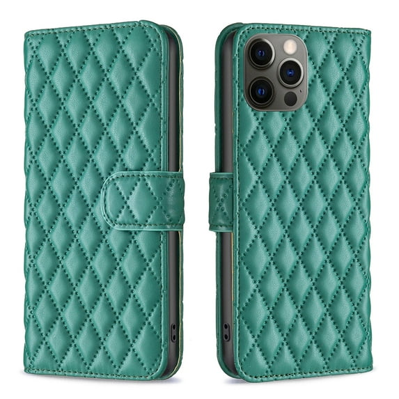 Wallet Case for iPhone 12 Pro / 12, iPhone 12 Pro / 12 Phone Case with Kickstand Card Holder Slot Magnetic Flip Case Premium PU Leather Shockproof Case for iPhone 12 Pro / 12 6.1",Green
