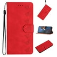 thumbnail image 1 of Wallet Case for iPhone 12 Pro / iPhone 12 6.1", [2 Card Slots] [Kickstand] [Magnetic Clasp] Butterfly Pattern Premium PU Leather Flip Cover, Wrist Hand Strap TPU Shockproof Anti-Scratches Case, Red, 1 of 9
