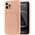 thumbnail image 1 of Wallet Case for iPhone 12 Pro (6.1 inch), Card Holder Camera Protection Cover for iPhone 12 Pro + Screen Protector, Soft Slim Card Slot Case Compatible with iPhone 12 Pro Phone Case -Pink, 1 of 13
