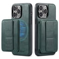 thumbnail image 1 of Wallet Case for iPhone 12 Pro Max, Compatible with MagSafe for Men Women, Detachable Magnetic Clasp Wallet Phone Case with Card Slots Holder RFID Blocking for iPhone 12 Pro Max, Green, 1 of 13