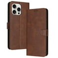 thumbnail image 1 of Wallet Case for iPhone 12 Pro Max, [RFID Blocking] Card Slots Holder Stand [Shockproof TPU Interior Case] PU Leather Magnetic Protective Flip Cover,Compatible With iPhone 12 Pro Max,Brown, 1 of 12