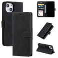 thumbnail image 1 of Wallet Case For iPhone 13, Card Pocket Rfid Blocking Magnetic Buckle Synthetic Leather Folio[Hidden Kickstand] All-Round Shockproof Anti-Scratch Full Coverage Phone Case, Black, 1 of 10