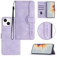 thumbnail image 1 of Wallet Case for iPhone 13, with Card Slots [RFID Blocking],Durable Flip Folio Kickstand Magnetic Closure Leather Wallet Wrist Strap Women Men Case For iPhone 13, Purple, 1 of 10