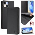 thumbnail image 1 of Wallet Case for iPhone 13, Magnetic Closure PU Leather Flip Phone Case for Men Women with RFID Blocking Card Holder Kickstand, Shockproof Protection Cover for iPhone 13, Black, 1 of 12