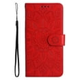 thumbnail image 1 of Wallet Case for iPhone 13 Mini, Flower Pattern Luxury PU Leather Drop Resistant Flip Folio Phone Case with Kickstand Card Slots Cash Holder Magnetic Clasp Cover for iPhone 13 Mini 5.4 Inch,Red, 1 of 11