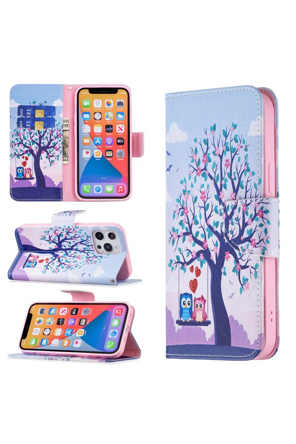 Wallet Case for iPhone 13, PU Leather Flip Cover Folio Magnetic Closure Slim Shell Dual Layer Heavy Duty Protective Bumper Card Holder Book Case for Apple iPhone 13,Eagle