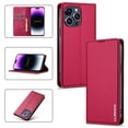 thumbnail image 1 of Wallet Case for iPhone 13 Pro Max, Classic Shockproof PU Leather Magnetic Flip Cover with Card Holder Stand Feature and Full Body Protection Phone Case Cover for iPhone 13 Pro Max, Red, 1 of 1