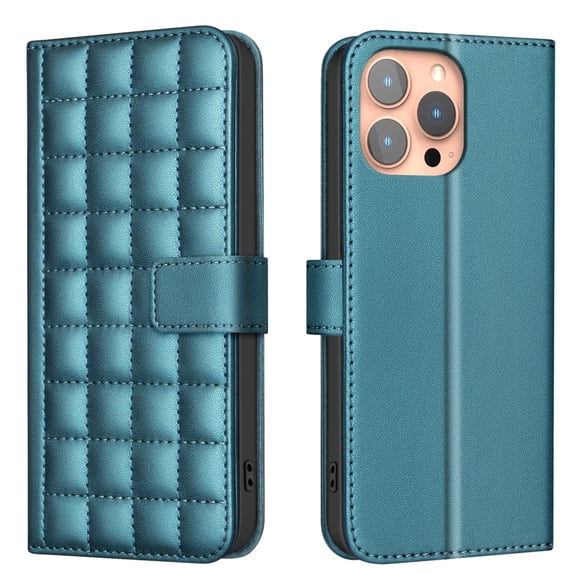 Wallet Case for iPhone 13 Pro Max with Wrist Strap + Crossbody Shoulder Strap, PU Leather Kickstand Drop Protective Card Slots Flip Case Cover for iPhone 13 Pro Max for Girls Women, Green