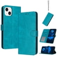thumbnail image 1 of Wallet Case for iPhone 13, [RFID Blocking] Card Slots Holder Stand [Shockproof TPU Interior Case] PU Leather Magnetic Protective Flip Cover,Compatible With iPhone 13,Green, 1 of 11