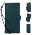 thumbnail image 1 of Wallet Case for iPhone 13, [TPU Shockproof Interior Case] Kickstand [RFID Blocking] Card Slot, Magnetic PU Leather Folio Cover Compatible,With strap,Flip Cover with Card Holder,Green, 1 of 7