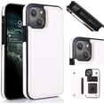 thumbnail image 1 of Wallet Case for iPhone 13/iPhone 14 6.1 inch, Slim PU Leather Case with Card Slots Kickstand Magnetic Clasp Durable Shockproof Flip Folio Cover - White, 1 of 13