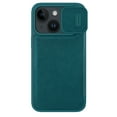 thumbnail image 1 of Wallet Case for iPhone 14 with Camera Lens Sliding Cover Card Slots Holder, Premium PU Leather Shockproof Lens Protection Flip Folio Case for iPhone 14,Green, 1 of 6