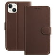 thumbnail image 1 of Wallet Case for iPhone 14 Phone Case with Card Holder, Magnetic PU Leather Stand Flip Folio Phone Cover for Women Men Girls Boys, Credit Card Slot Purse & Protective TPU Bumper, Brown, 1 of 6