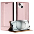 thumbnail image 1 of Wallet Case for iPhone 14 Plus, Premium PU Leather Magnetic Flip Folio Case with Credit Card Slots Multi-angle Kickstand Shockproof Protective Phone Case Cover, Rosegold, 1 of 7