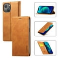 thumbnail image 1 of Wallet Case for iPhone 14 Plus, Premium PU Leather Magnetic Flip Kickstand Folio Case with RFID Blocking Credit Card Slots Shockproof Soft TPU inner Bumper Protective Phone Cover,Brown, 1 of 11