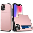 thumbnail image 1 of Wallet Case for iPhone 14 Plus, Rugged Case with Credit Card Holder Sliding Slot, Military Grade Shockproof Scratch Resistant Anti-Drop Phone Cover for iPhone 14 Plus, Rosegold, 1 of 8