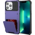 thumbnail image 1 of Wallet Case for iPhone 14 Pro Max Case with 4-Card Credit Card Holder Slot Shockproof Cover Hybrid Heavy Duty Protection Armor Phone Case Compatible with iPhone 14 Pro Max 5G 2022 -Purple, 1 of 12