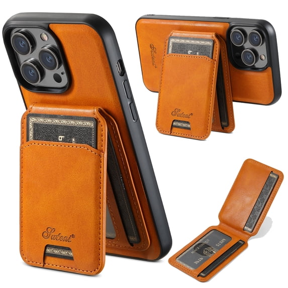 Wallet Case for iPhone 14 Pro Max, Compatible with MagSafe Magnetic Detachable Premium PU Leather Flip Case Cover with Card Slots Holder Kickstand for iPhone 14 Pro Max 6.7 Inch - Khaki