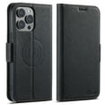 thumbnail image 1 of Wallet Case for iPhone 14 Pro Max, [Compatible with Magsafe] PU Leather Wallet Case with Card Slots&Magnetic Clasp [Flip Fold Kickstand] Shockproof Anti-fall Rugged Phone Case,Black, 1 of 13