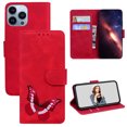 thumbnail image 1 of Wallet Case for iPhone 14 Pro Max, Shockproof TPU Inner Case with RFID Blocking Credit Card Holders, PU Leather Folding Book Flip Magnetic Phone Cover for iPhone 14 Pro Max - Red, 1 of 5