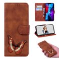 thumbnail image 1 of Wallet Case for iPhone 14, Shockproof TPU Inner Case with RFID Blocking Credit Card Holders, PU Leather Folding Book Flip Magnetic Phone Cover for iPhone 14 - Brown, 1 of 5