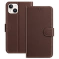 thumbnail image 1 of Wallet Case for iPhone 15 Plus Phone Case with Card Holder, Magnetic PU Leather Stand Flip Folio Phone Cover for Women Men Girls Boys, Credit Card Slot Purse & Protective TPU Bumper, Brown, 1 of 6
