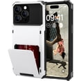 thumbnail image 1 of Wallet Case for iPhone 15 Pro Case with 4-Card Credit Card Holder Slot Shockproof Cover Hybrid Heavy Duty Protection Armor Phone Case Compatible with 15 Pro 6.1 inch 2023-White, 1 of 12
