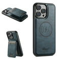 thumbnail image 1 of Wallet Case for iPhone 15 Pro Max, Compatible with MagSafe Magnetic Detachable Premium PU Leather Flip Case Cover with Card Slots Holder Kickstand for iPhone 15 Pro Max 6.7 Inch - Blue, 1 of 9