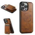 thumbnail image 1 of Wallet Case for iPhone 15 Pro Max, Compatible with MagSafe Magnetic Detachable Premium PU Leather Flip Case Cover with Card Slots Holder Kickstand for iPhone 15 Pro Max 6.7 Inch - Brown, 1 of 9