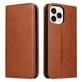 thumbnail image 1 of Wallet Case For iPhone 15 Pro Max, Luxury Premium Leather Flip Strong Magnetic Closure [Kickstand][RFID Blocking][Card Holder Slots] Retro Shockproof Phone Cover For iPhone 15 Pro Max, Brown, 1 of 7