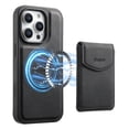 thumbnail image 1 of Wallet Case for iPhone 15 Pro Max, Magnetic Detachable Premium Skin-Feel PU Leather Flip Phone Case with Card Slots Holder Kickstand Shockproof Protective Case for iPhone 15 Pro Max, Black, 1 of 6
