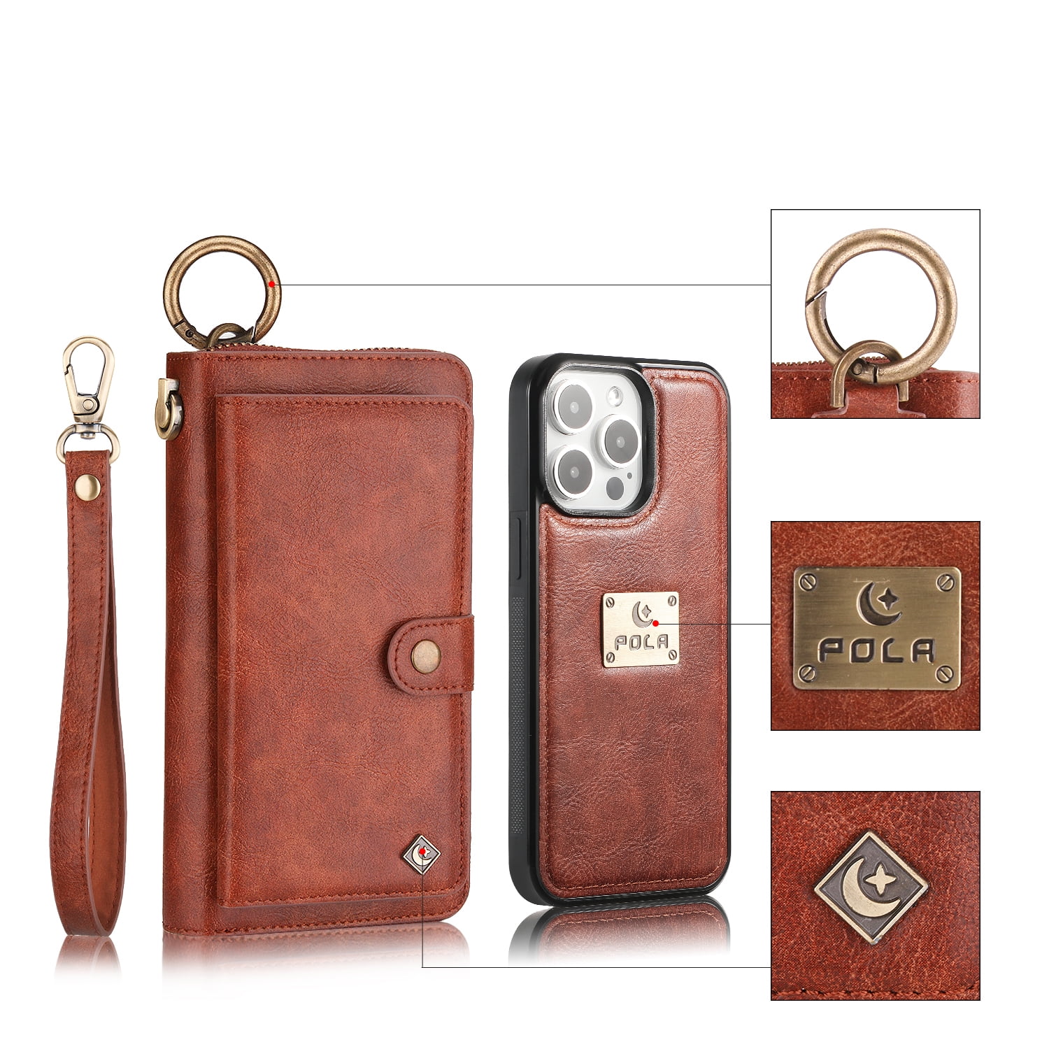 Wallet Case for iPhone 15 Pro Max, [PU Leather] Liberia Ubuy