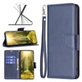 thumbnail image 1 of Wallet Case for iPhone 15 Pro Max, Retro Solid Color Premium Leather Credit Card Holder Wallet RFID Blocking Case with Wrist Strap Stand Magnetic Flip Cover For iPhone 15 Pro Max, Blue, 1 of 8