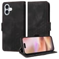 thumbnail image 1 of Wallet Case for iPhone 16 Case Premium Pattern PU Leather Flip Purse Cover with Card Holder Magnetic Closure Shockproof Protective Phone Case with Wrist Strap & Flip Kickstand, Black, 1 of 10