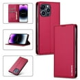 thumbnail image 1 of Wallet Case for iPhone 16, Classic Shockproof PU Leather Magnetic Flip Cover with Card Holder Stand Feature and Full Body Protection Phone Case Cover for iPhone 16, Red, 1 of 12