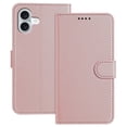 thumbnail image 1 of Wallet Case for iPhone 16 Phone Case with Card Holder, Magnetic PU Leather Stand Flip Folio Phone Cover for Women Men Girls Boys, Credit Card Slot Purse & Protective TPU Bumper, Rosegold, 1 of 6