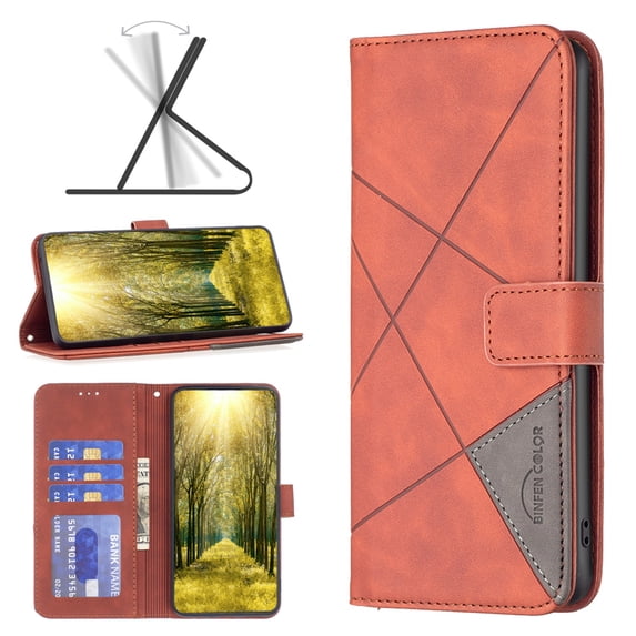 Wallet Case for iPhone 16 Plus Case, Classic Premium PU Leather Shockproof Protective Kickstand Card Slots Flip Folio Folding Case Cover for iPhone 16 Plus, Brown