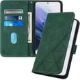 thumbnail image 1 of Wallet Case for iPhone 16 Plus Case Leather with Kickstand Card Slots Phone Case,Durable Magnetic Closure Shockproof Protective Cover for iPhone 16 Plus 6.7 inch Green YBS, 1 of 17