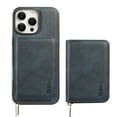 thumbnail image 1 of Wallet Case for iPhone 16 Plus Compatible with MagSafe for Men Women, Detachable Magnetic Flip Zipper Wallet with RFID Blocking Card Slots Shockproof Rugged Anti-fall Phone Case,Blue, 1 of 8