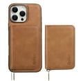 thumbnail image 1 of Wallet Case for iPhone 16 Plus Compatible with MagSafe for Men Women, Detachable Magnetic Flip Zipper Wallet with RFID Blocking Card Slots Shockproof Rugged Anti-fall Phone Case,Brown, 1 of 8