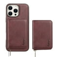 thumbnail image 1 of Wallet Case for iPhone 16 Plus Compatible with MagSafe for Men Women, Detachable Magnetic Flip Zipper Wallet with RFID Blocking Card Slots Shockproof Rugged Anti-fall Phone Case,Winered, 1 of 8