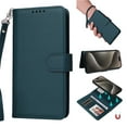 thumbnail image 1 of Wallet Case for iPhone 16 Plus, PU Leather Detachable Magnetic Inner Case with Kickstand Card Holder Hand Strap for iPhone 16 Plus Flip Wallet 2 In 1 Cover for Women Men - Blue, 1 of 5