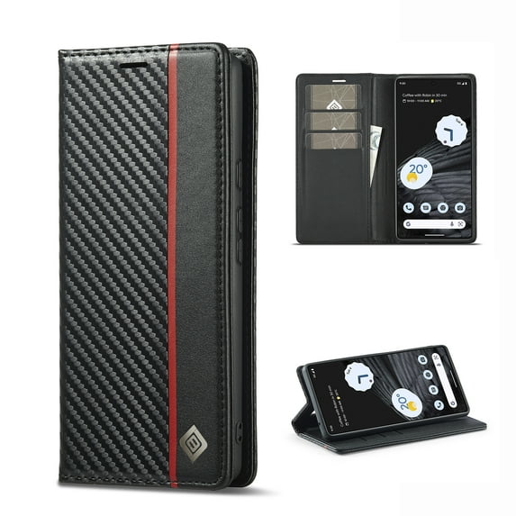 Wallet Case for iPhone 16 Plus, PU Leather Magnetic Flip Case with RFID Blocking Card Holder Kickstand for Women Men, Shockproof Full body Cover For iPhone 16 Plus,Vertical Line