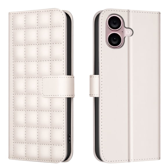 Wallet Case for iPhone 16 Plus with Wrist Strap & Shoulder Strap, Multiple Card Slots Folio Purse PU Leather Stand Full Body Protection Phone Case Cover for iPhone 16 Plus, Beige