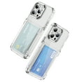 thumbnail image 1 of Wallet Case for iPhone 16 Pro Max with 2 Credit Card Holder Slot, Luxury Ultra Slim Shockproof Hybrid Heavy Duty Protection Clear Thin Phone Cover Compatible with iPhone 16 Pro Max - Clear, 1 of 7