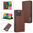 thumbnail image 1 of Wallet Case for iPhone 16 Pro Max, Classic Shockproof PU Leather Magnetic Flip Cover with Card Holder Stand Feature and Full Body Protection Phone Case Cover for iPhone 16 Pro Max, Brown, 1 of 1